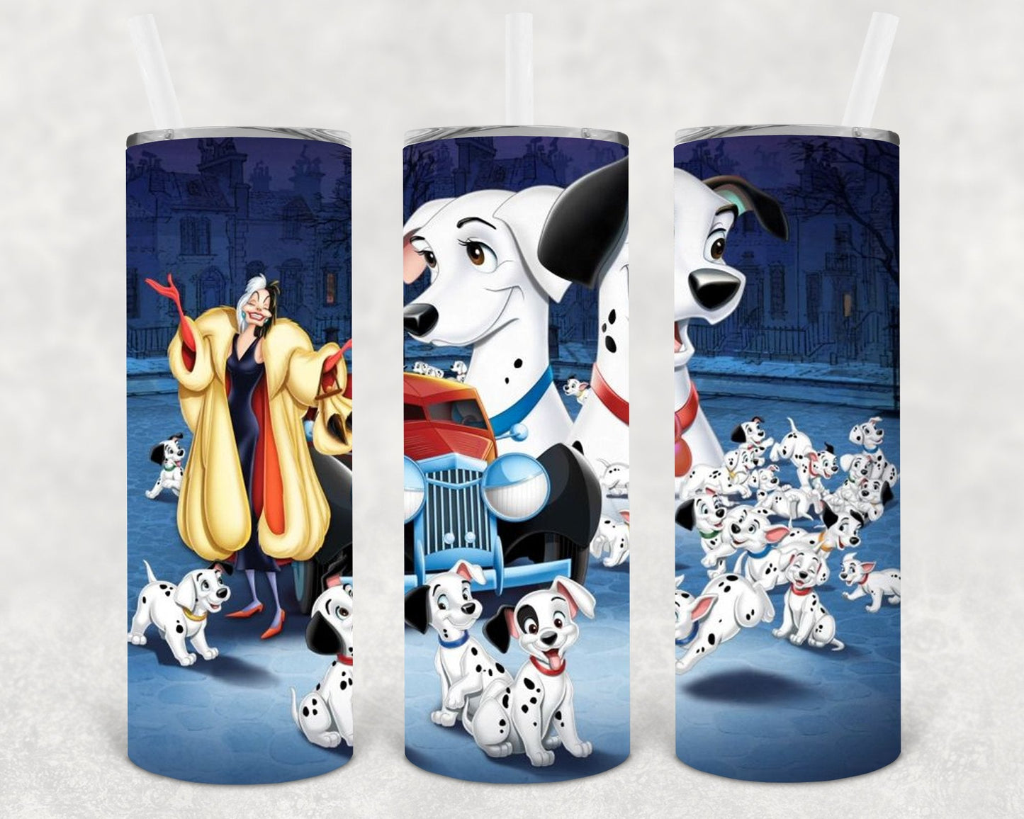 101 Dalmations 20 oz Skinny Tumbler
