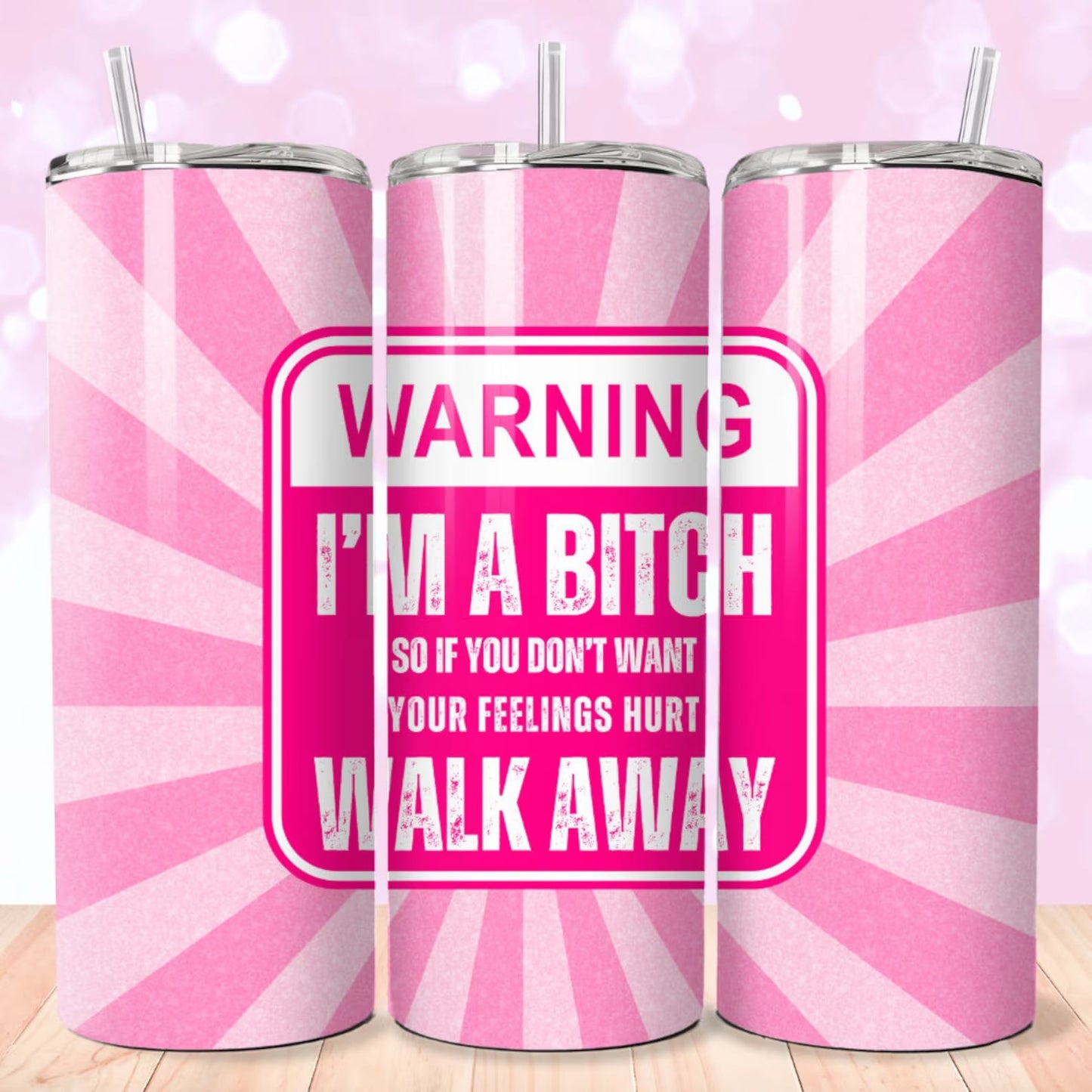 Naughty Warning 20 oz Skinny Tumbler