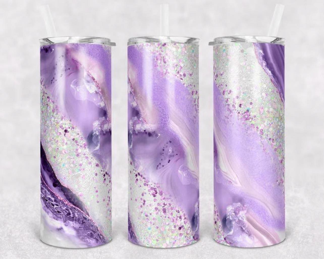 Purple Agate 20 oz Skinny Tumbler