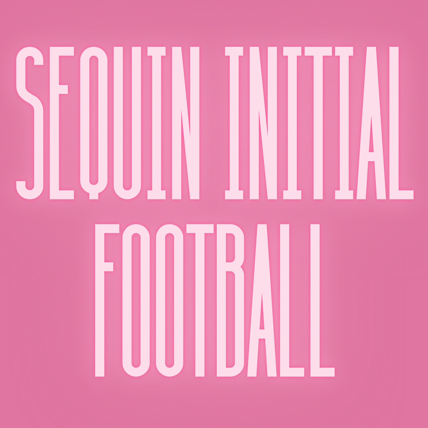 Sequin Initial Football - Toddler/Youth WS