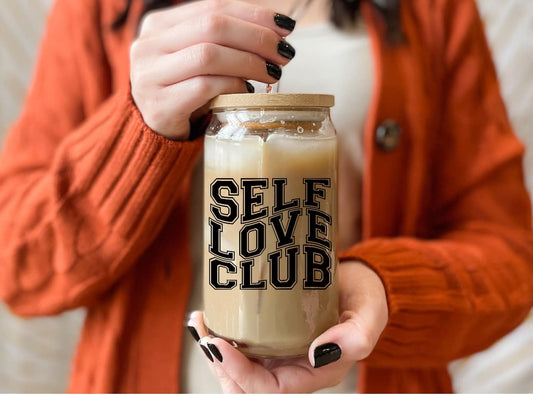 Self Love Club glass can