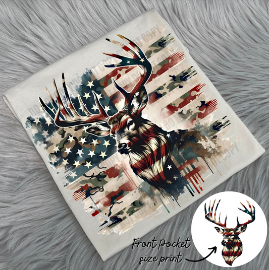 Patriotic Deer -Toddler/Youth WS