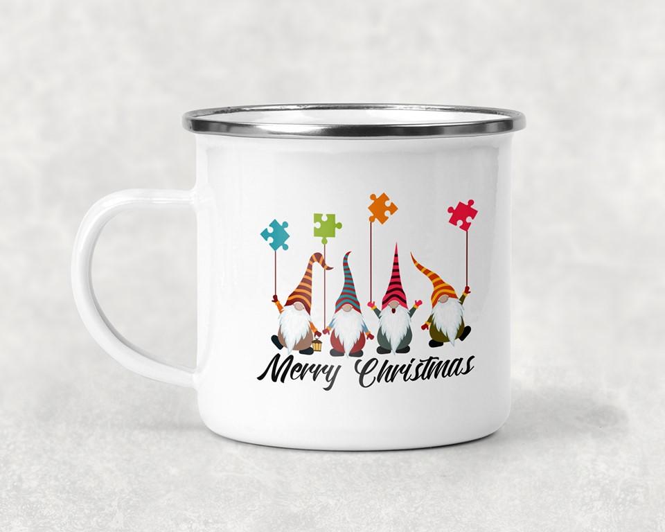 Merry Christmas Autism Awareness Gnomes Mug