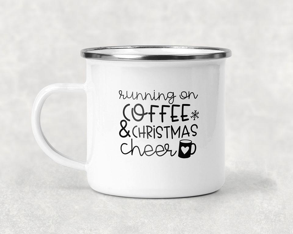 Running on Coffee and Christmas Cheer Mug