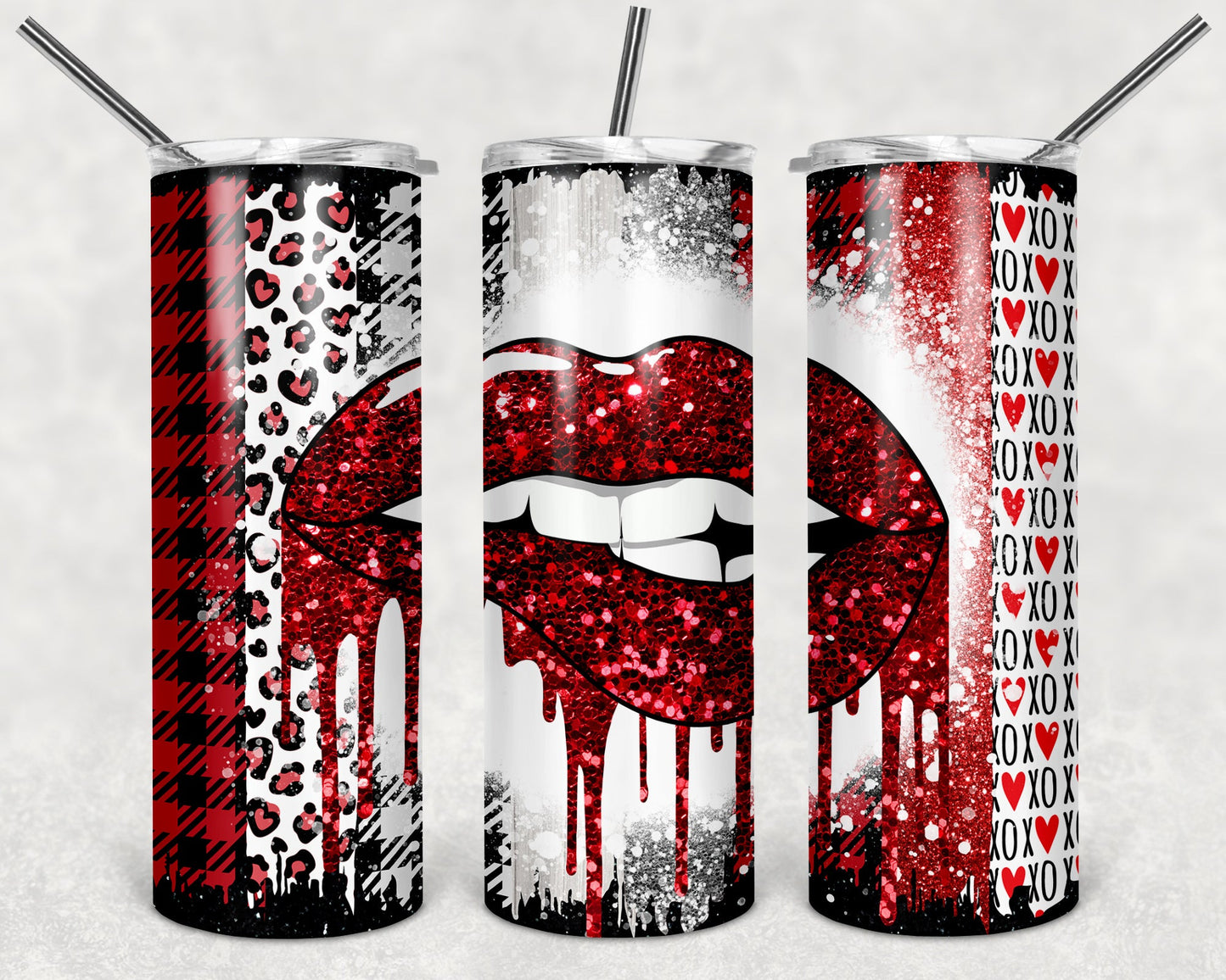 Red Lips 20 oz Skinny Tumbler