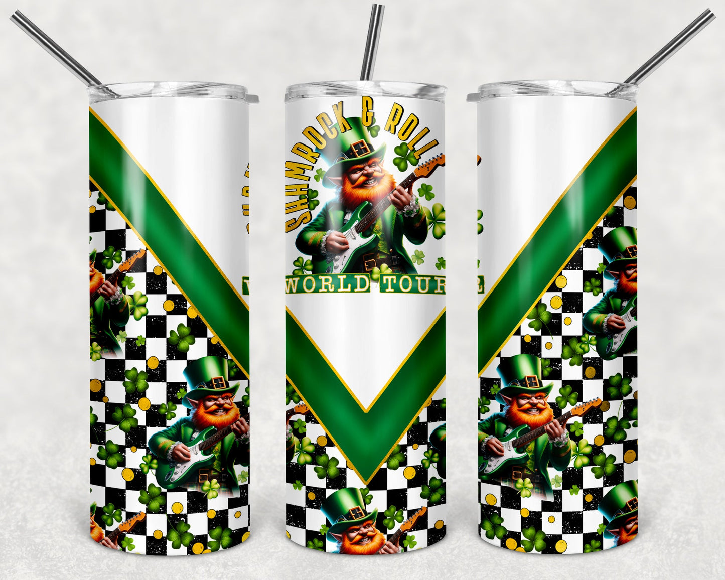 Shamrock & Roll World Tour 20 oz Skinny Tumbler
