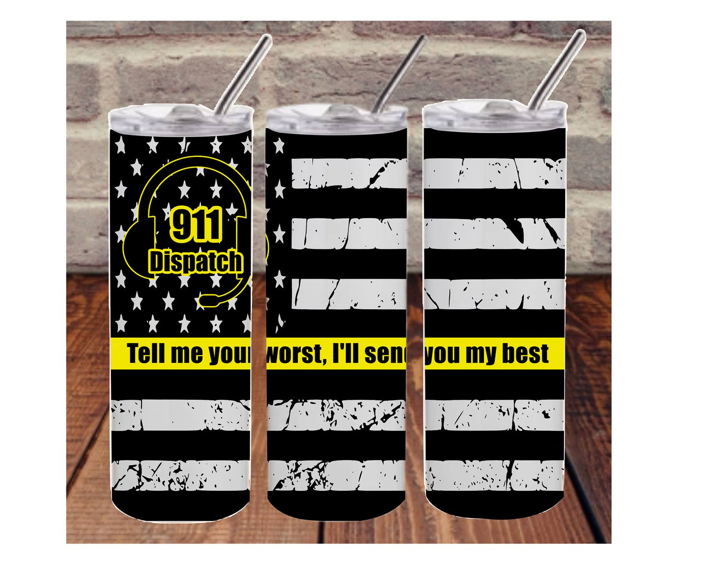 911 Dispatch 20 oz Skinny Tumbler