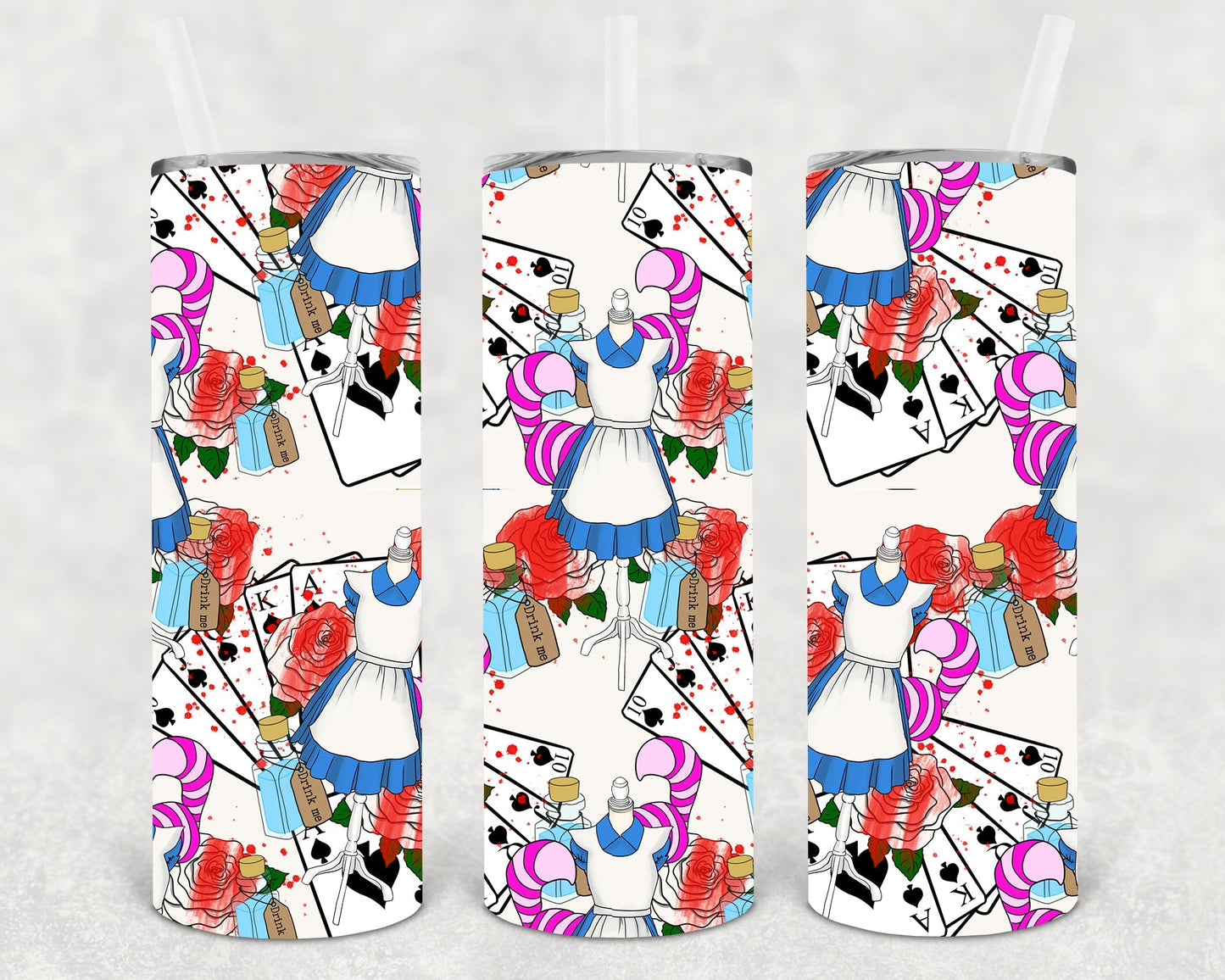 Alice in Wonderland Dress 20 oz Skinny Tumbler