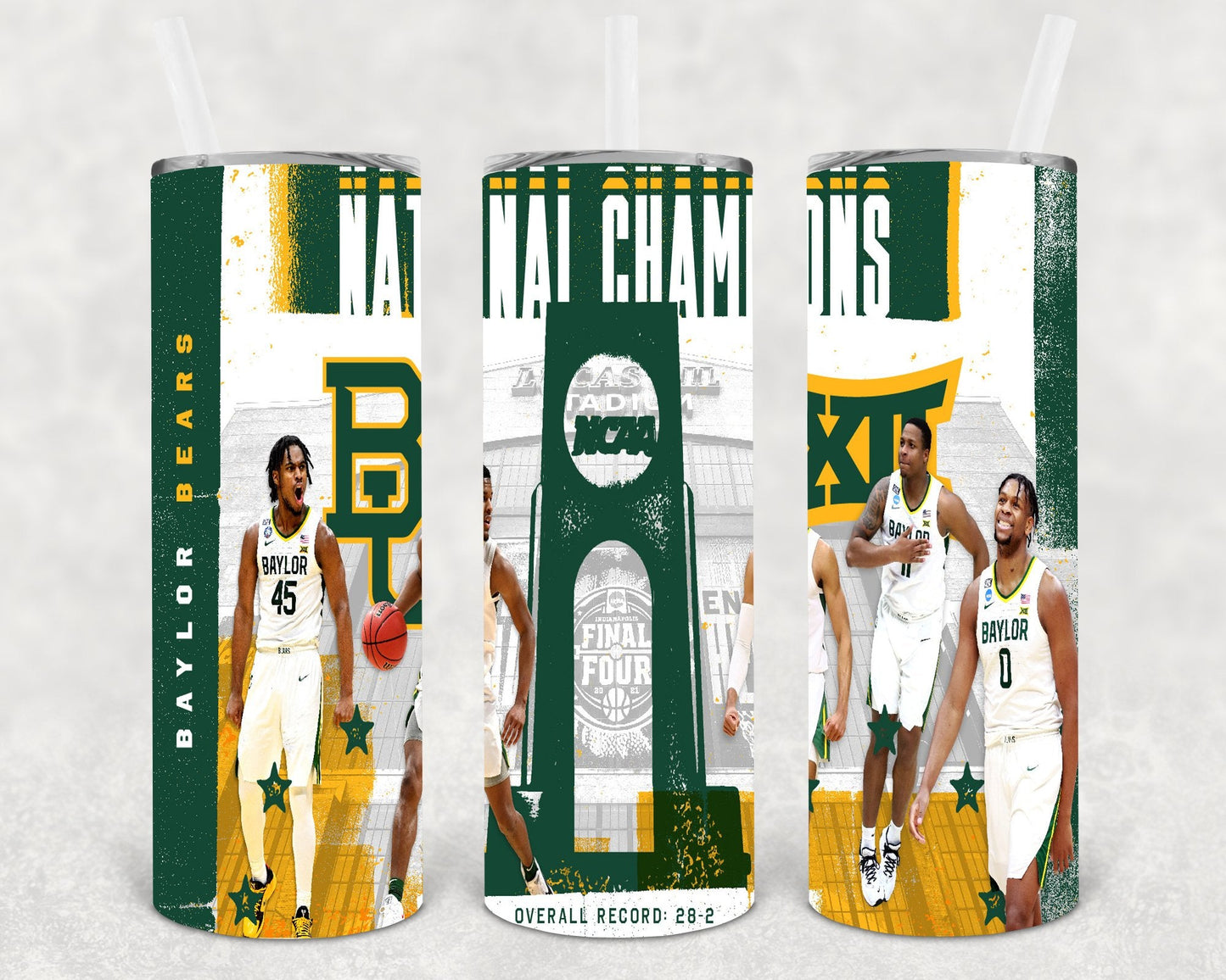 Baylor Bears National Champions 20 oz Skinny Tumbler