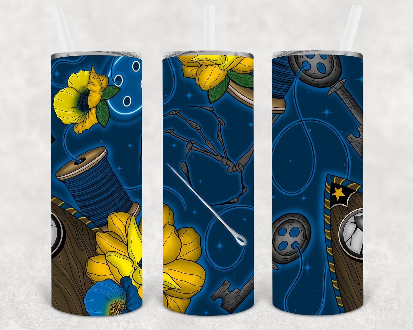 Button Girl 20 oz Skinny Tumbler