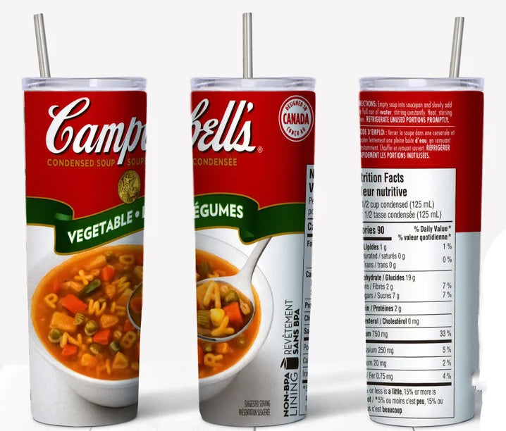 Campbell Soup 20 oz Skinny Tumbler