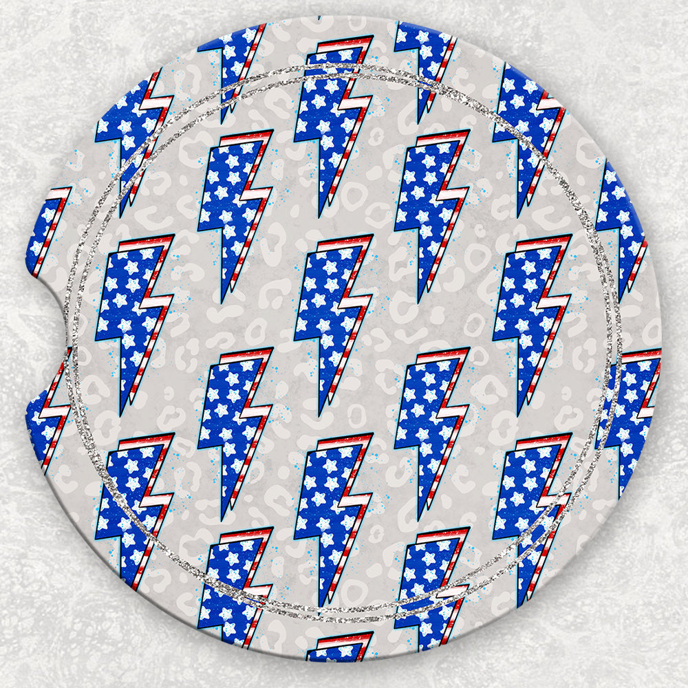 Car Coaster Set - Americana Lightning
