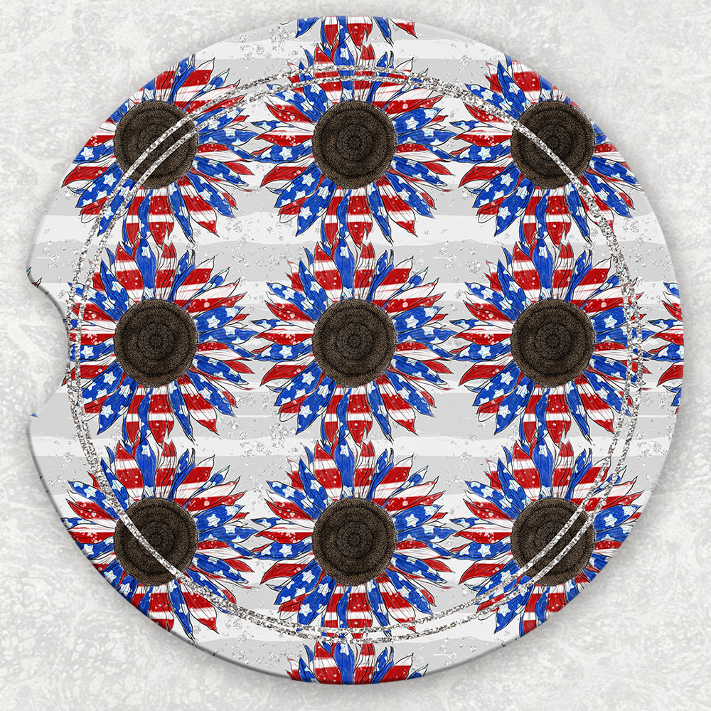Car Coaster Set - Americana Sunflower