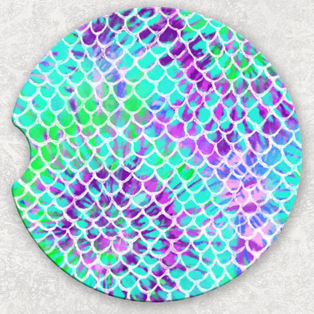 Car Coaster Set - Tie Dye Mermaid