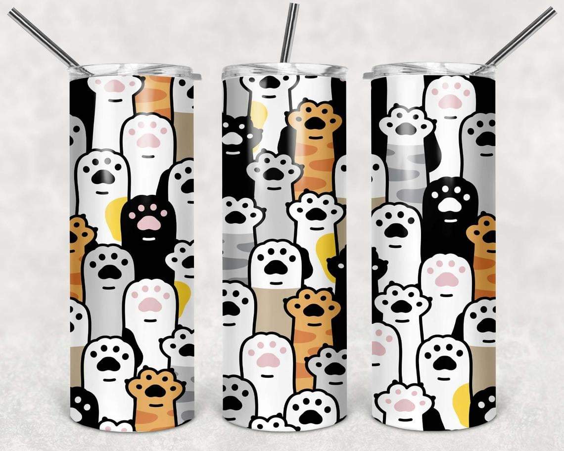Cat Paws 20 oz Skinny Tumbler