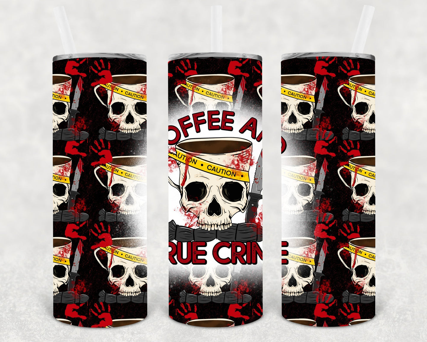 Coffee and True Crime 20 oz Skinny Tumbler