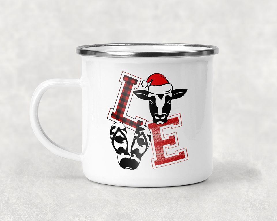 Cow Flip Flops Christmas Love Mug