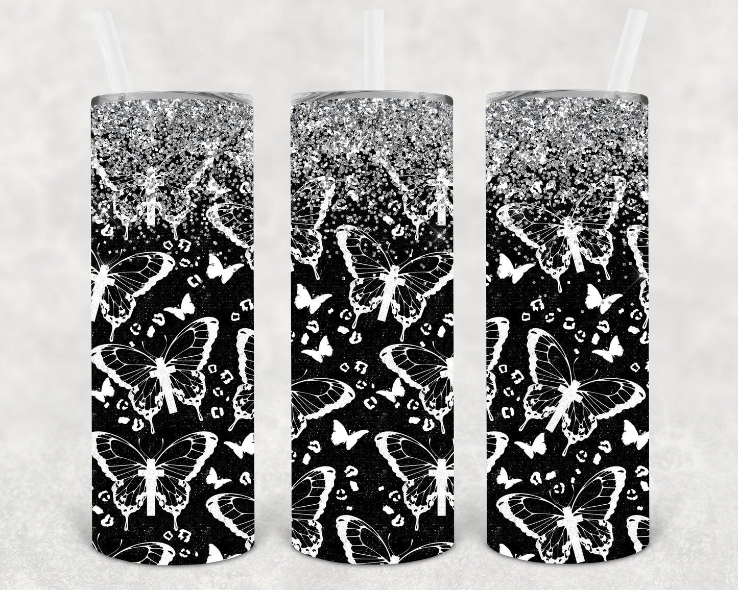 Cross Butterflies 20 oz Skinny Tumbler