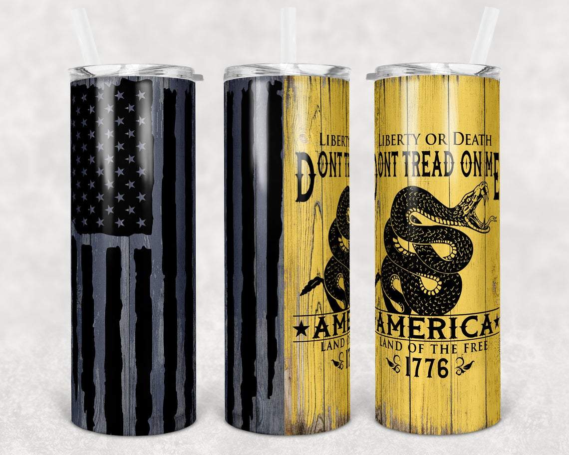 Don't Tread on Me 20 oz Skinny Tumbler