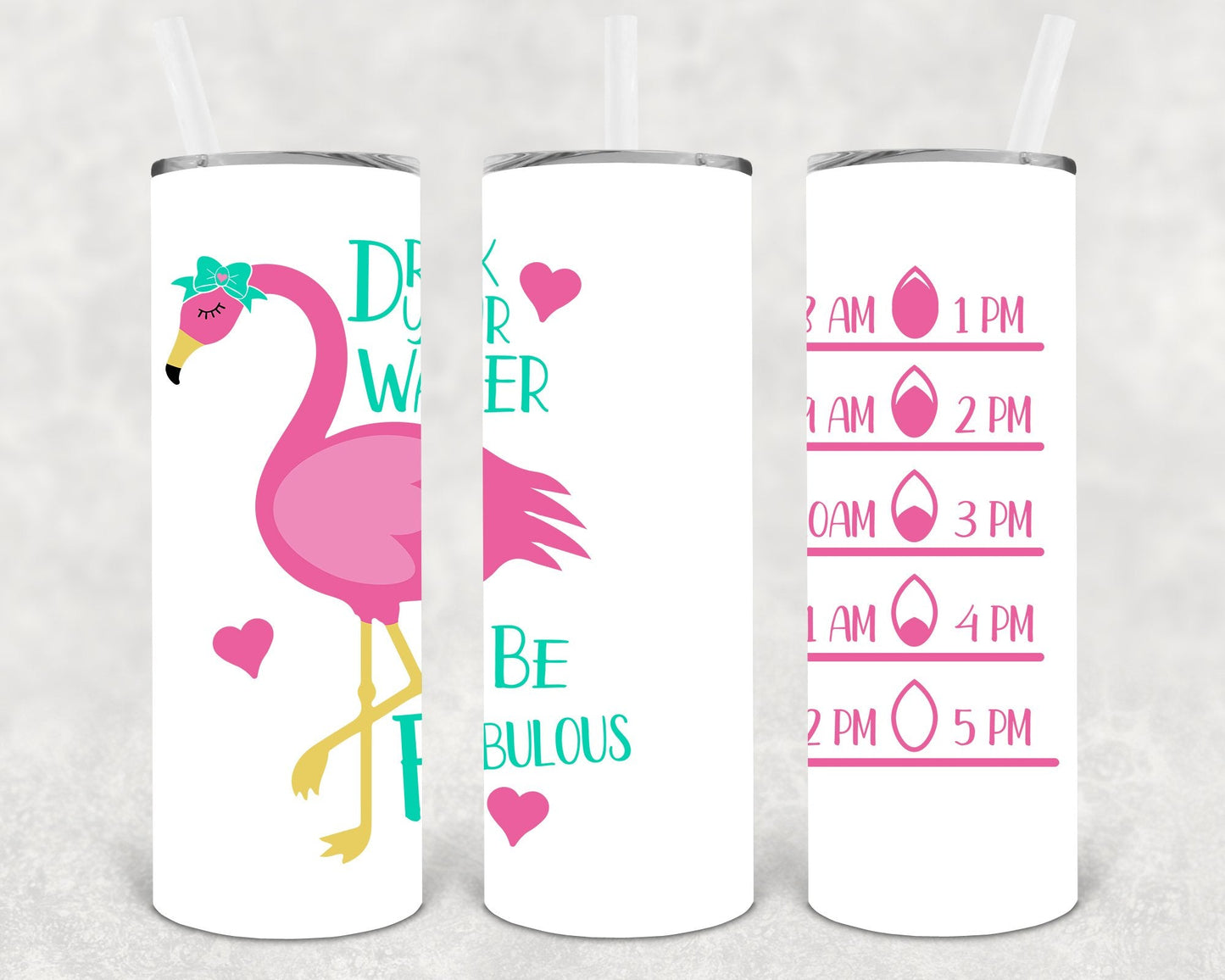 Drink Your Water and Be Fabulous 20 oz Skinny Tumbler