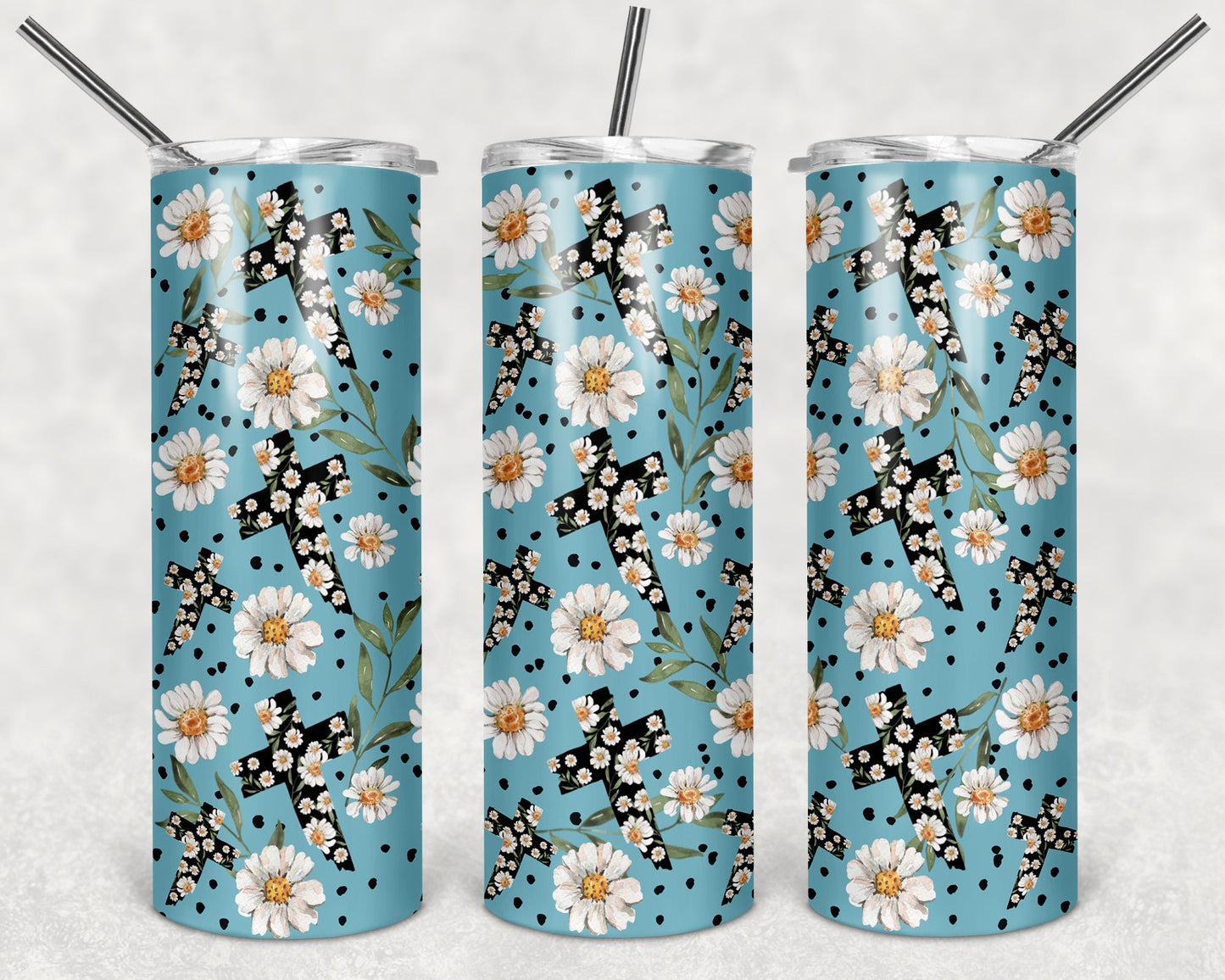 Daisy Cross 20 oz Skinny Tumbler