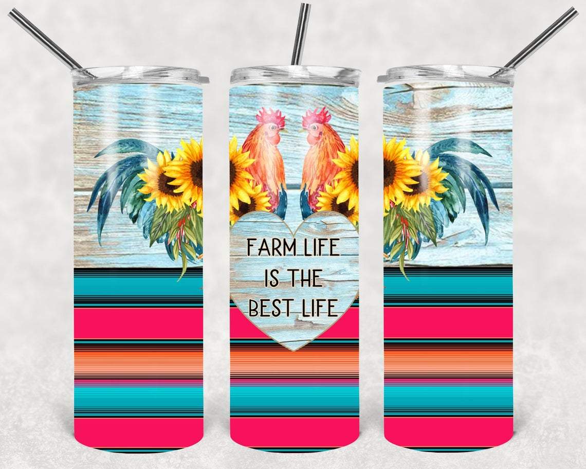 Farm Life is the Best Life 20 oz Skinny Tumbler