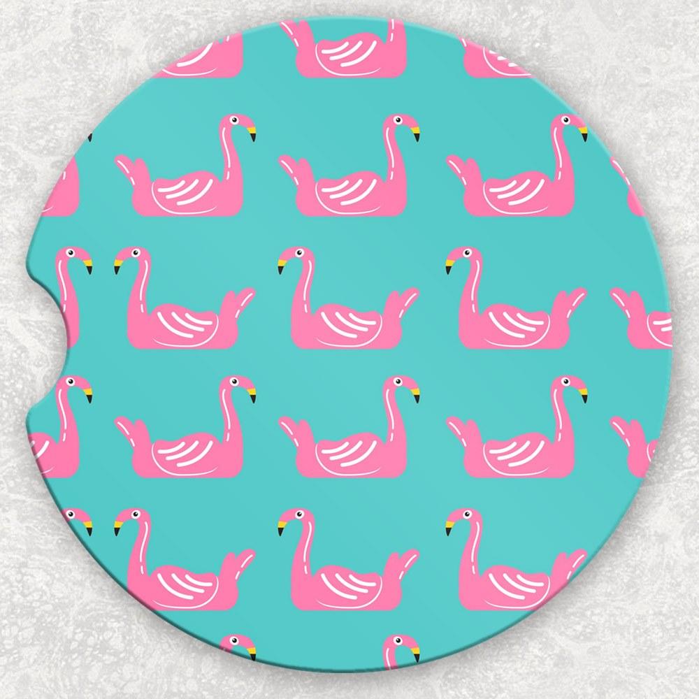 Car Coaster Set - Flamingos