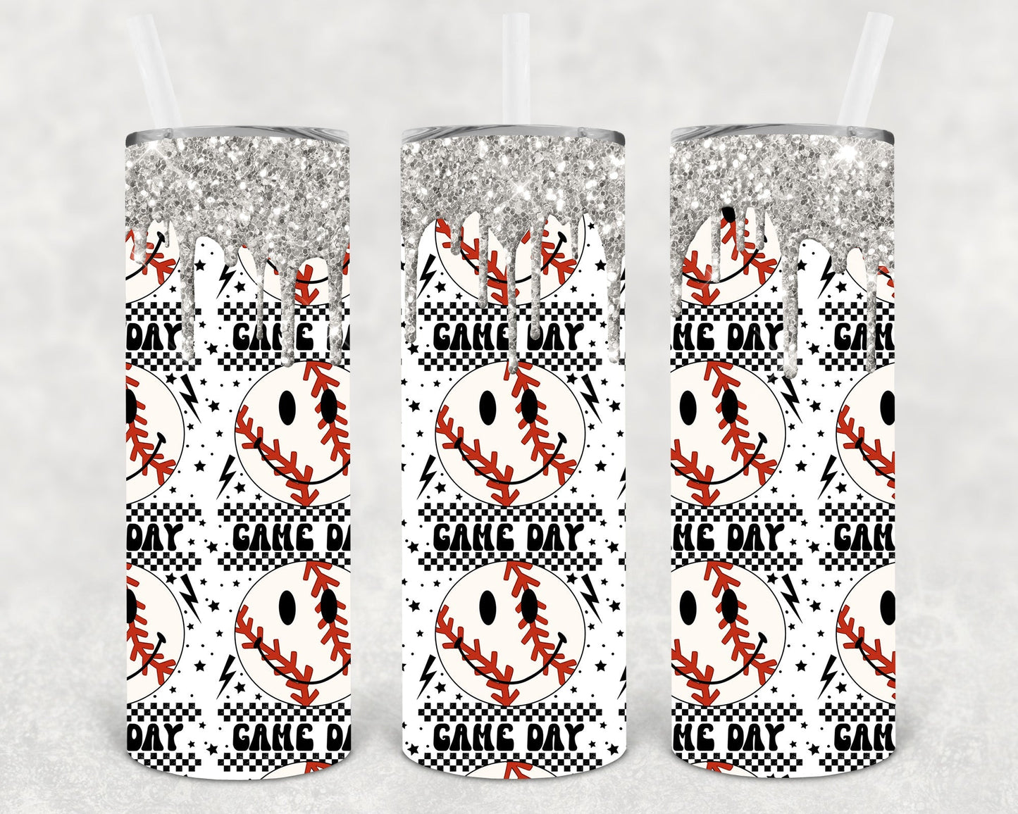 Game Day Baseball 20 oz Skinny Tumbler