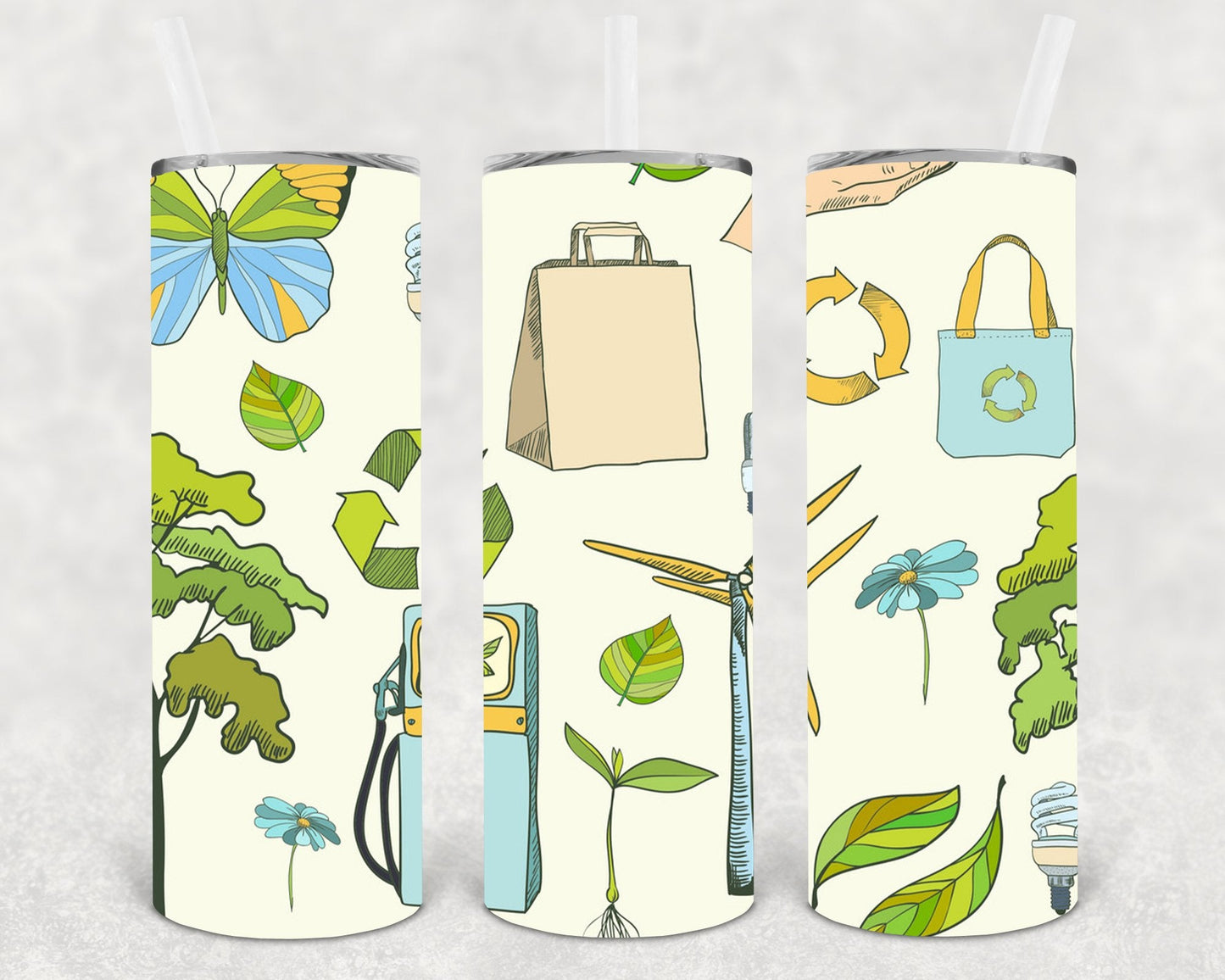 Go Green 20 oz Skinny Tumbler