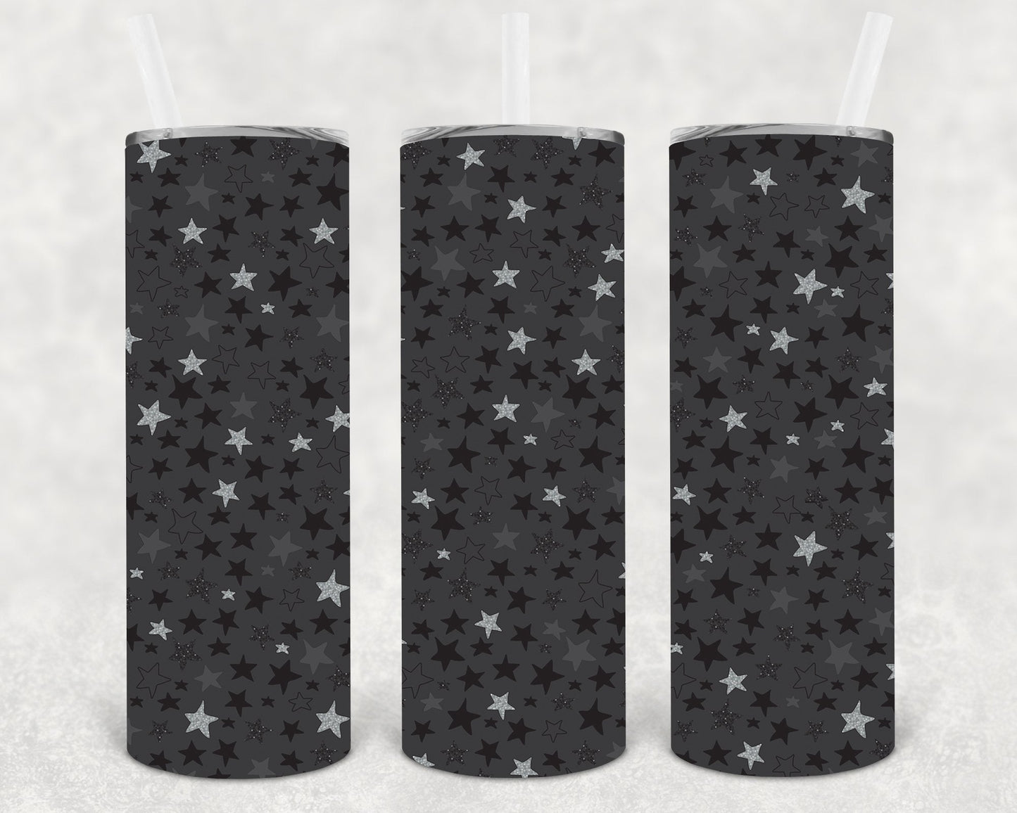 Grey Stars 20 oz Skinny Tumbler