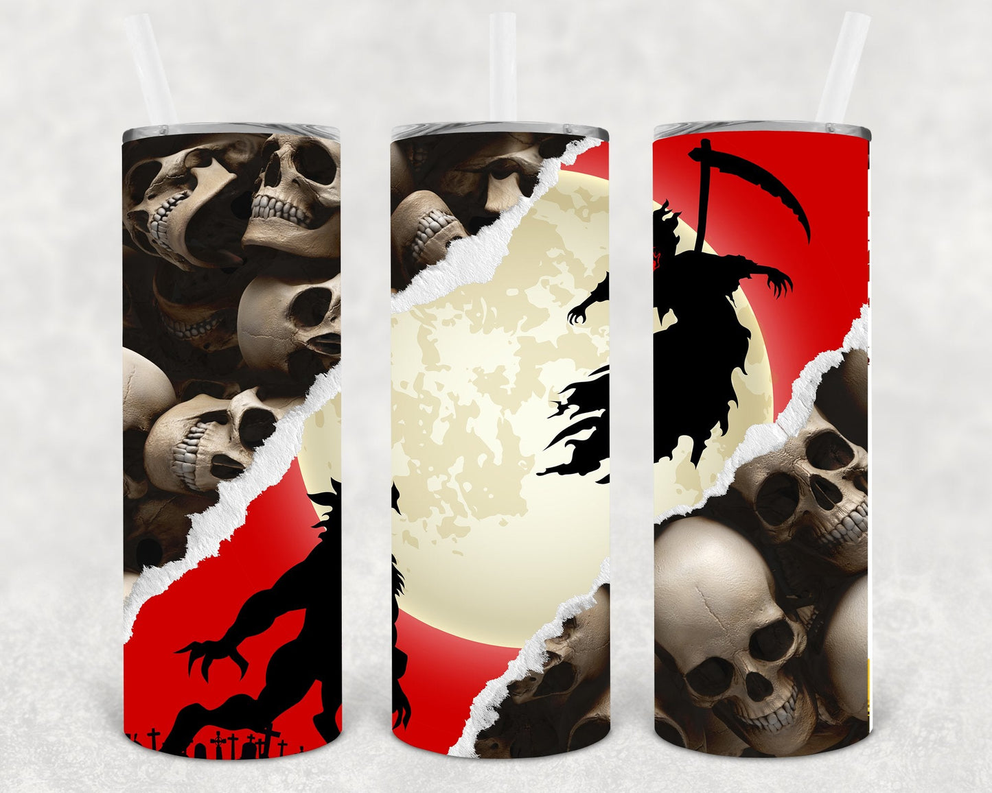 Grim Reaper 20 oz Skinny Tumbler