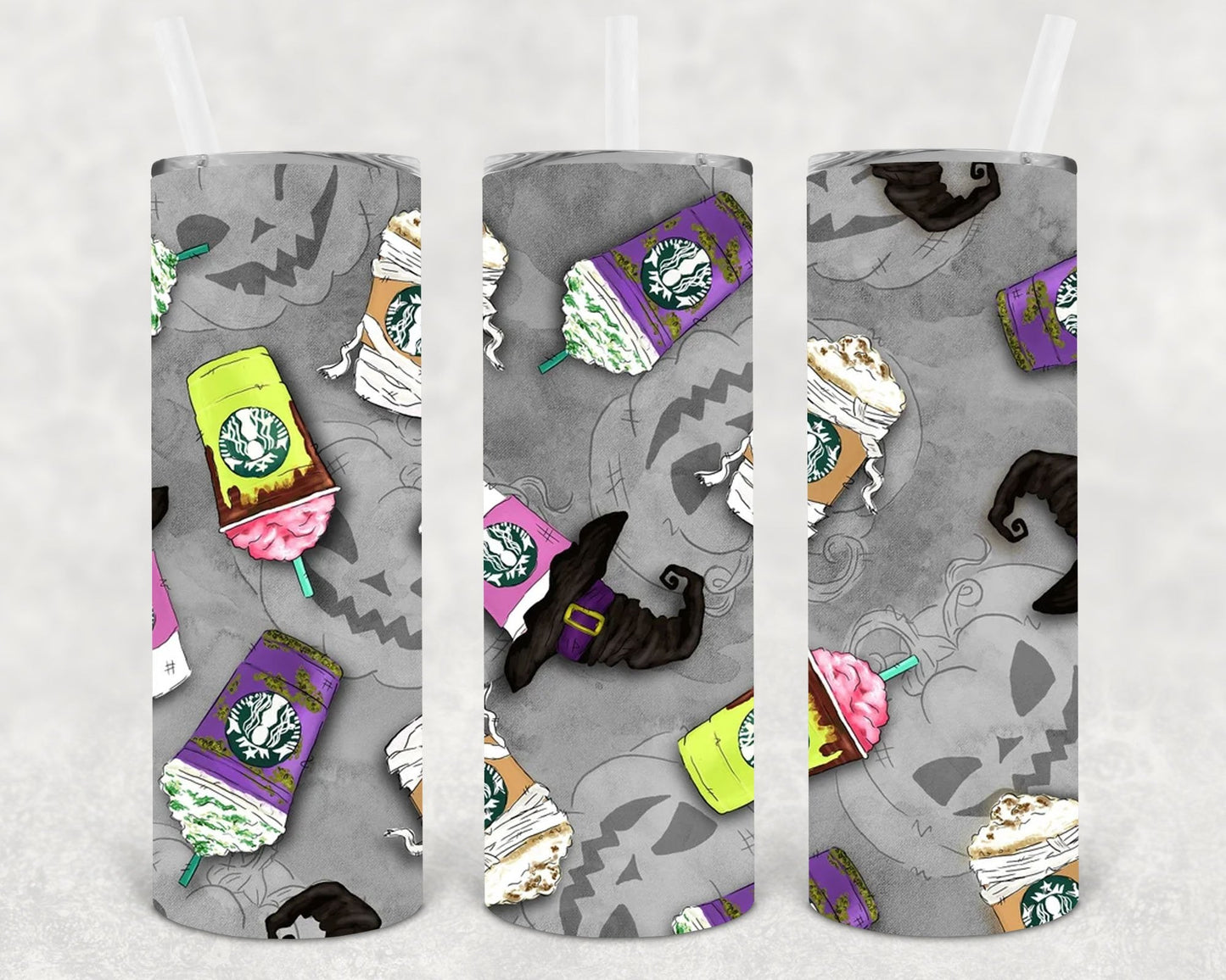 Halloween Coffee 20 oz Skinny Tumbler