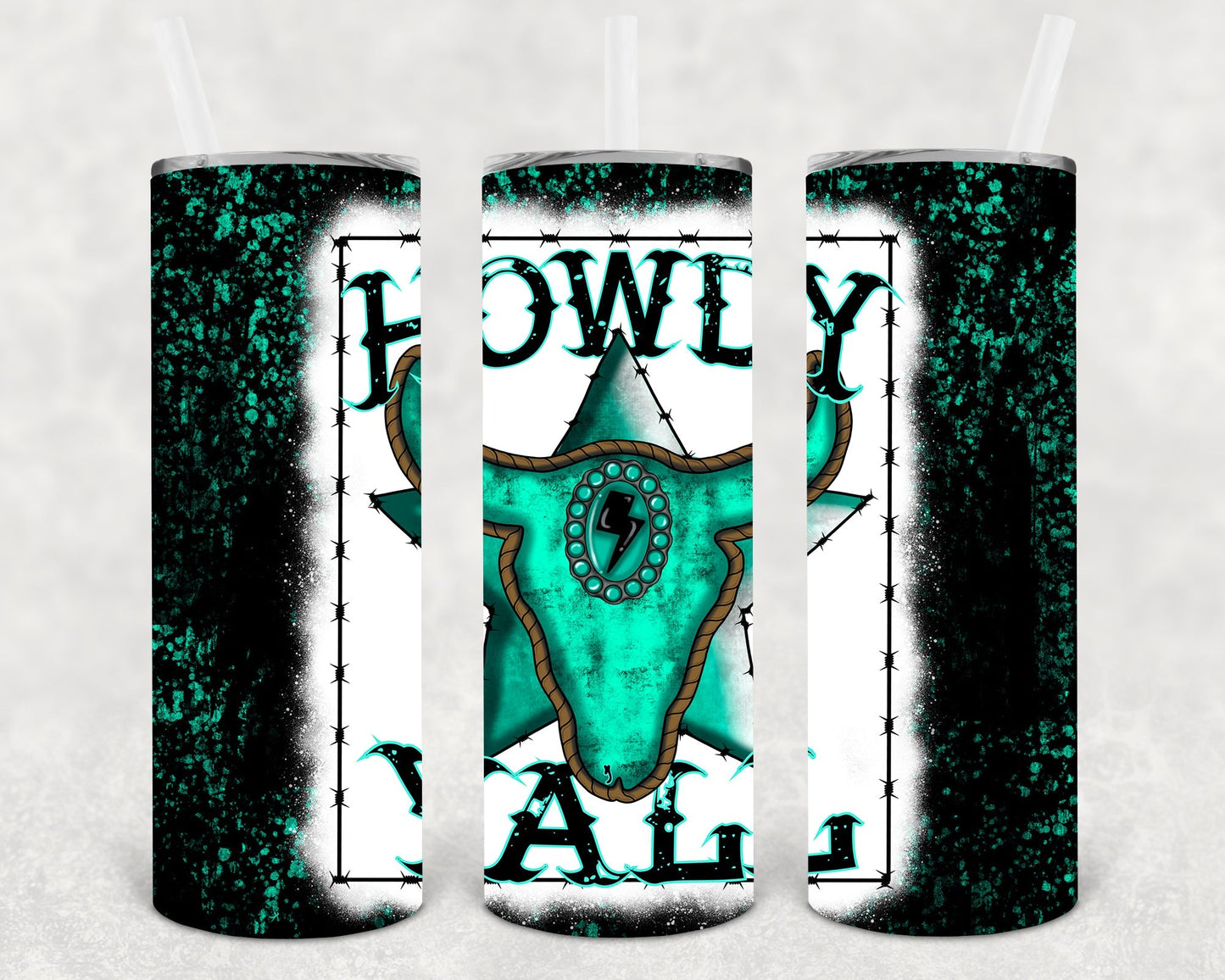 Howdy Y'all 20 oz Skinny Tumbler