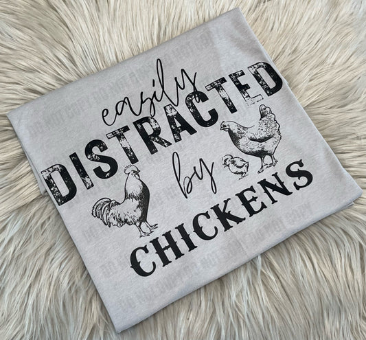 Easily Distracted by Chickens -Toddler/Youth WS