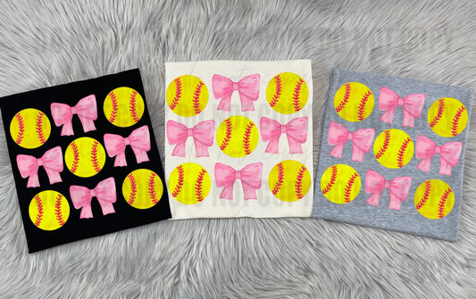 Softball and Bows-Toddler/Youth WS
