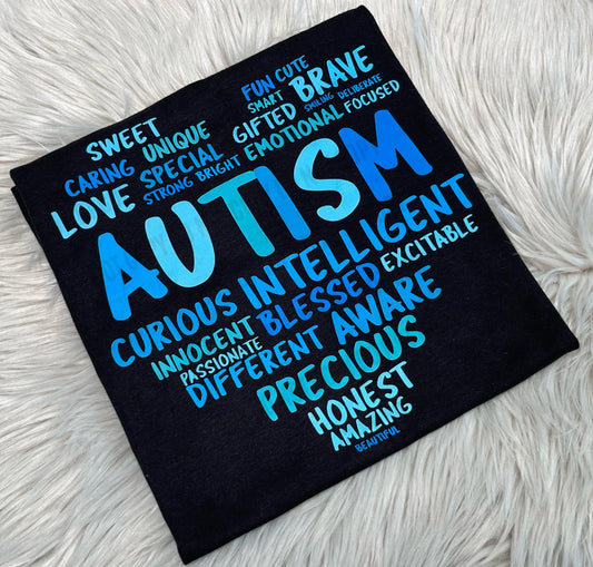 Autism Blue Heart Filled Words - WS