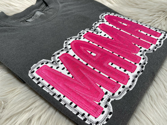Mama (Dalmatian Spots/Hot Pink) Appliqué Embroidery  -WS