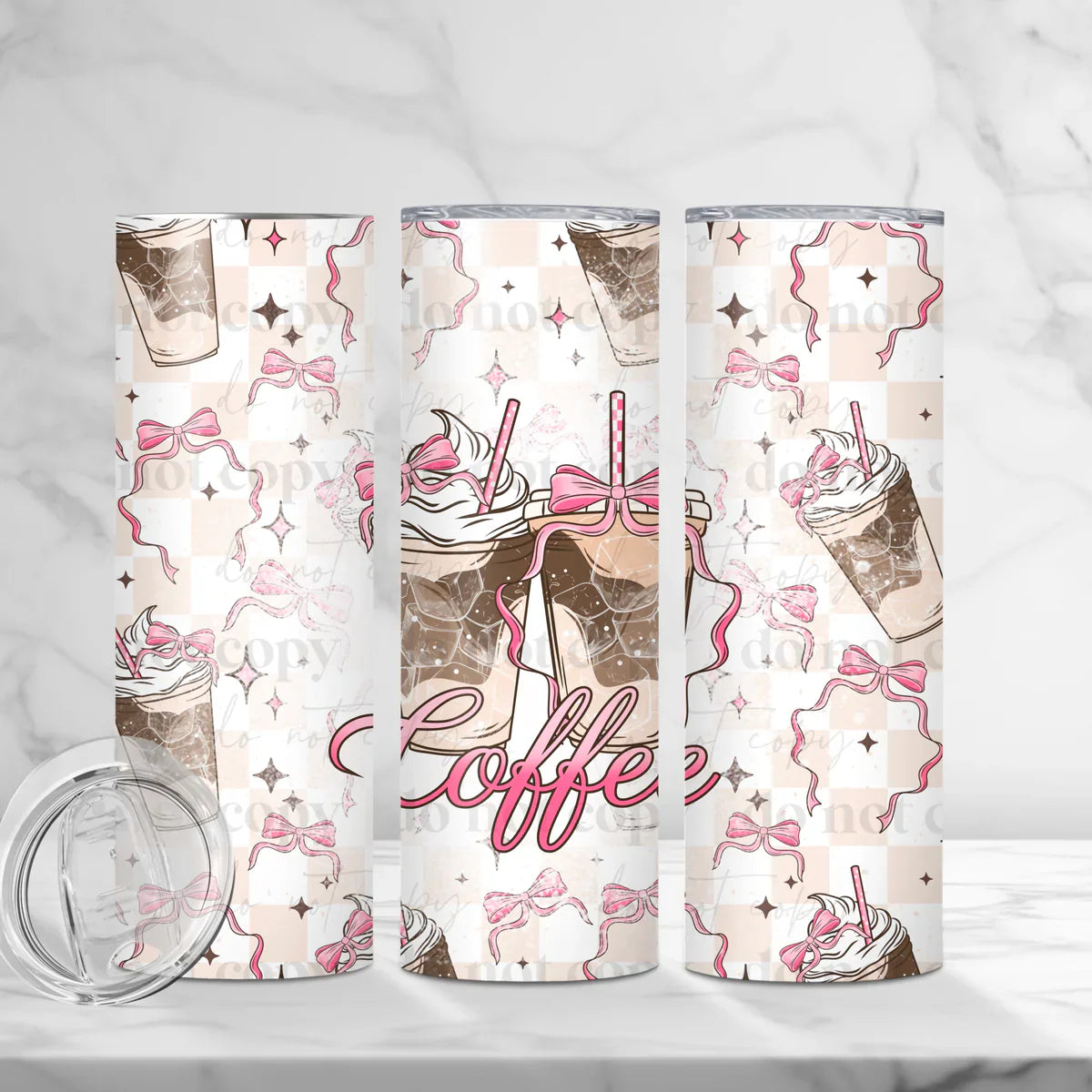 Coffee Coquette 20 oz Skinny Tumbler