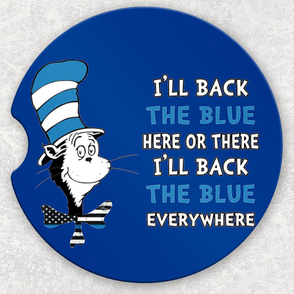 Car Coaster Set - I'll Back the Blue