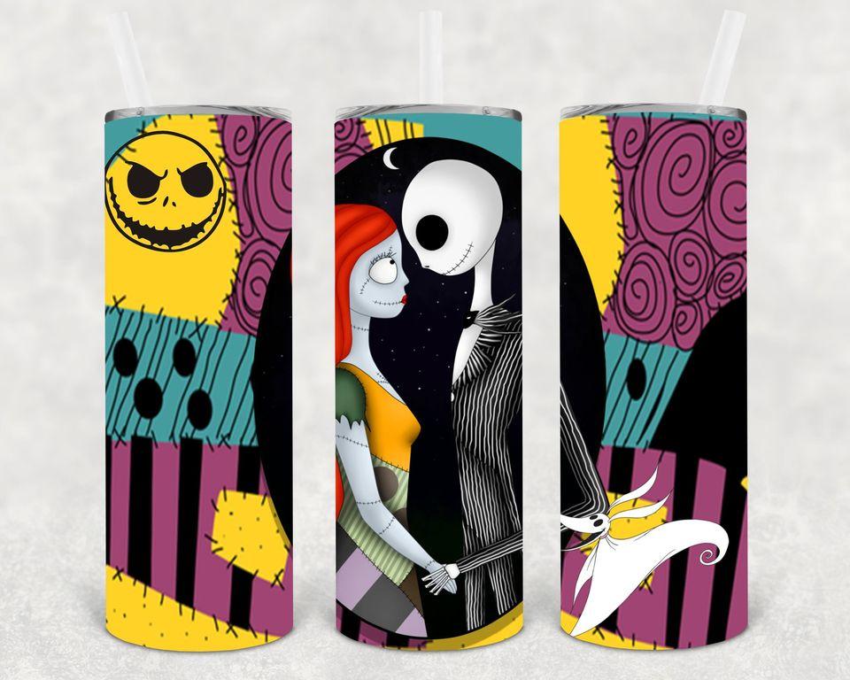 Jack and Sally 20 oz Skinny Tumbler