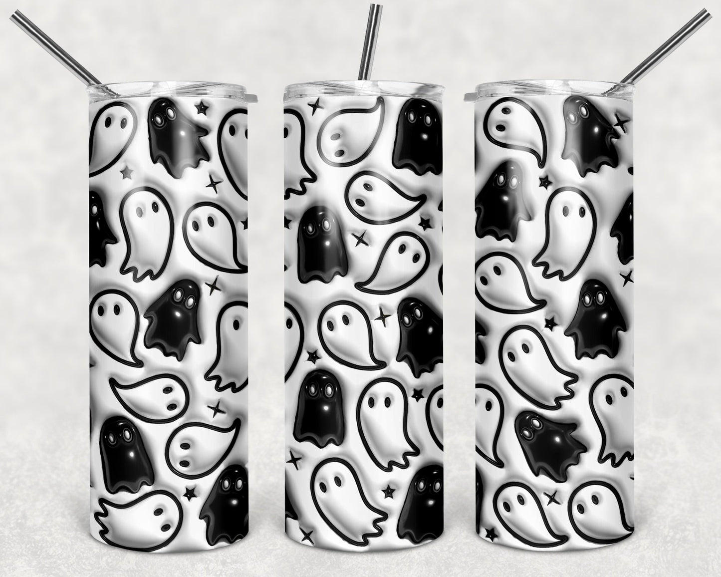 Ghosts Puffy 20 oz Skinny Tumbler