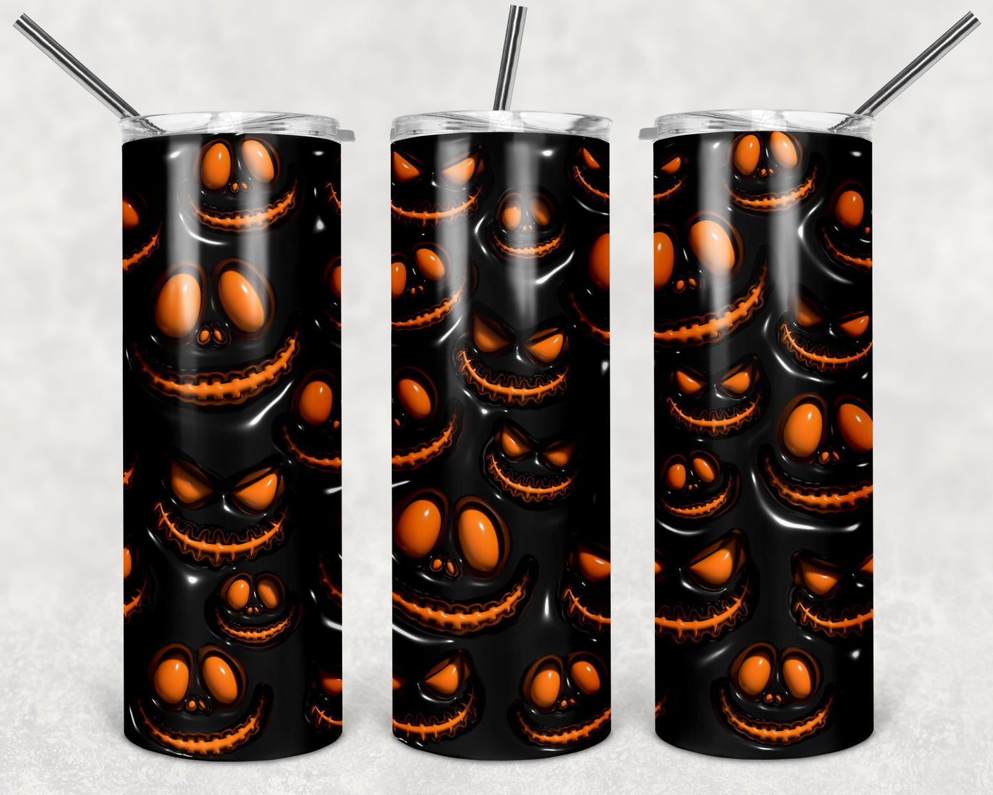 Jack o'Lantern Puffy 20 oz Skinny Tumbler