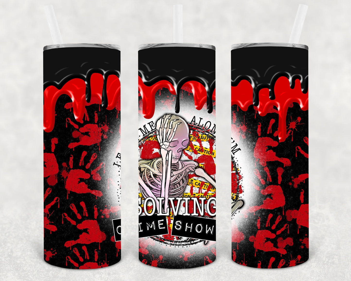 Leaving Me Alone I'm Solving Crime Shows 20 oz Skinny Tumbler