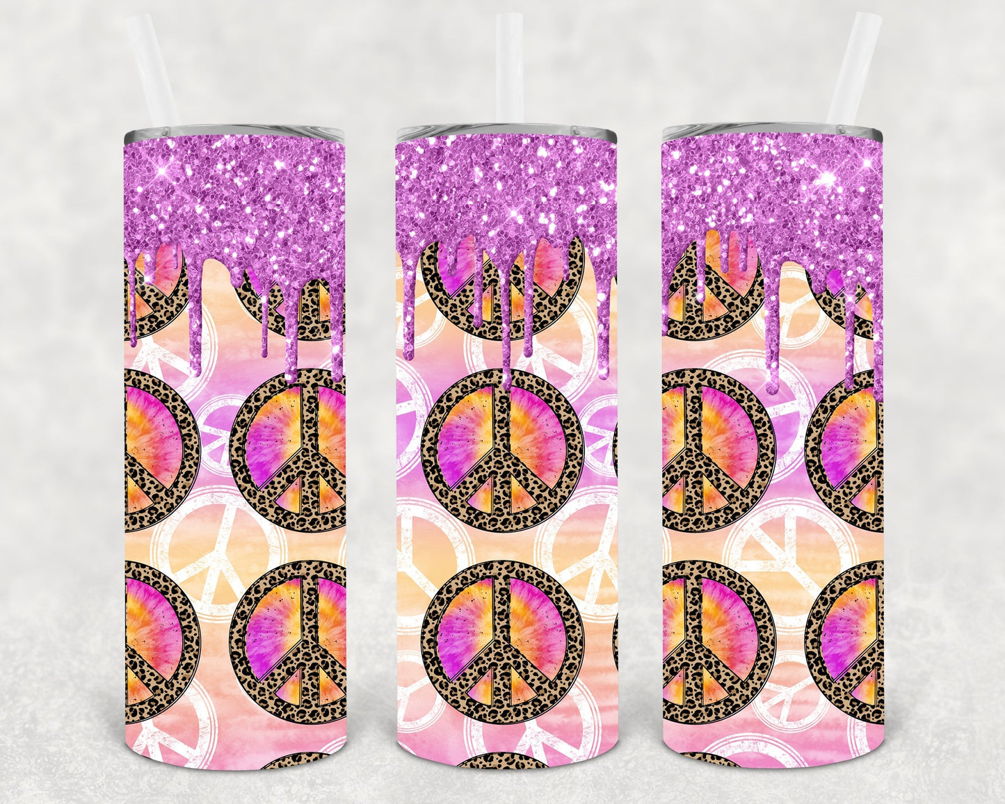 Leopard Peace 20 oz Skinny Tumbler