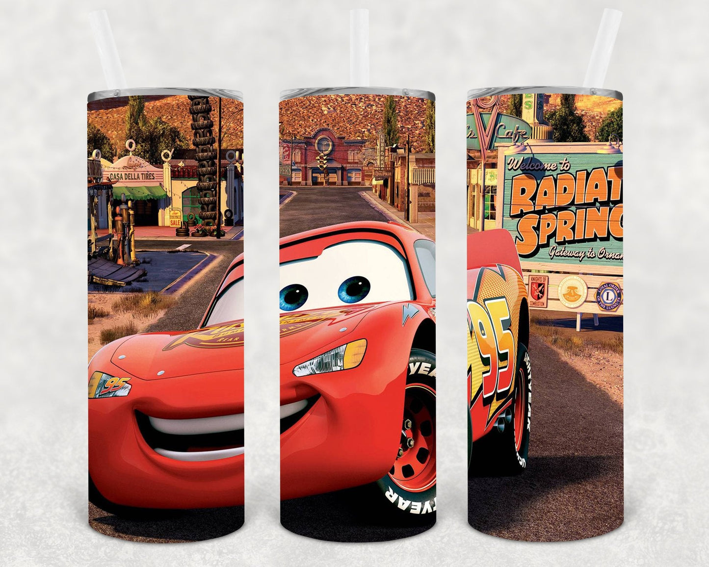 Lightning McQueen 20 oz Skinny Tumbler