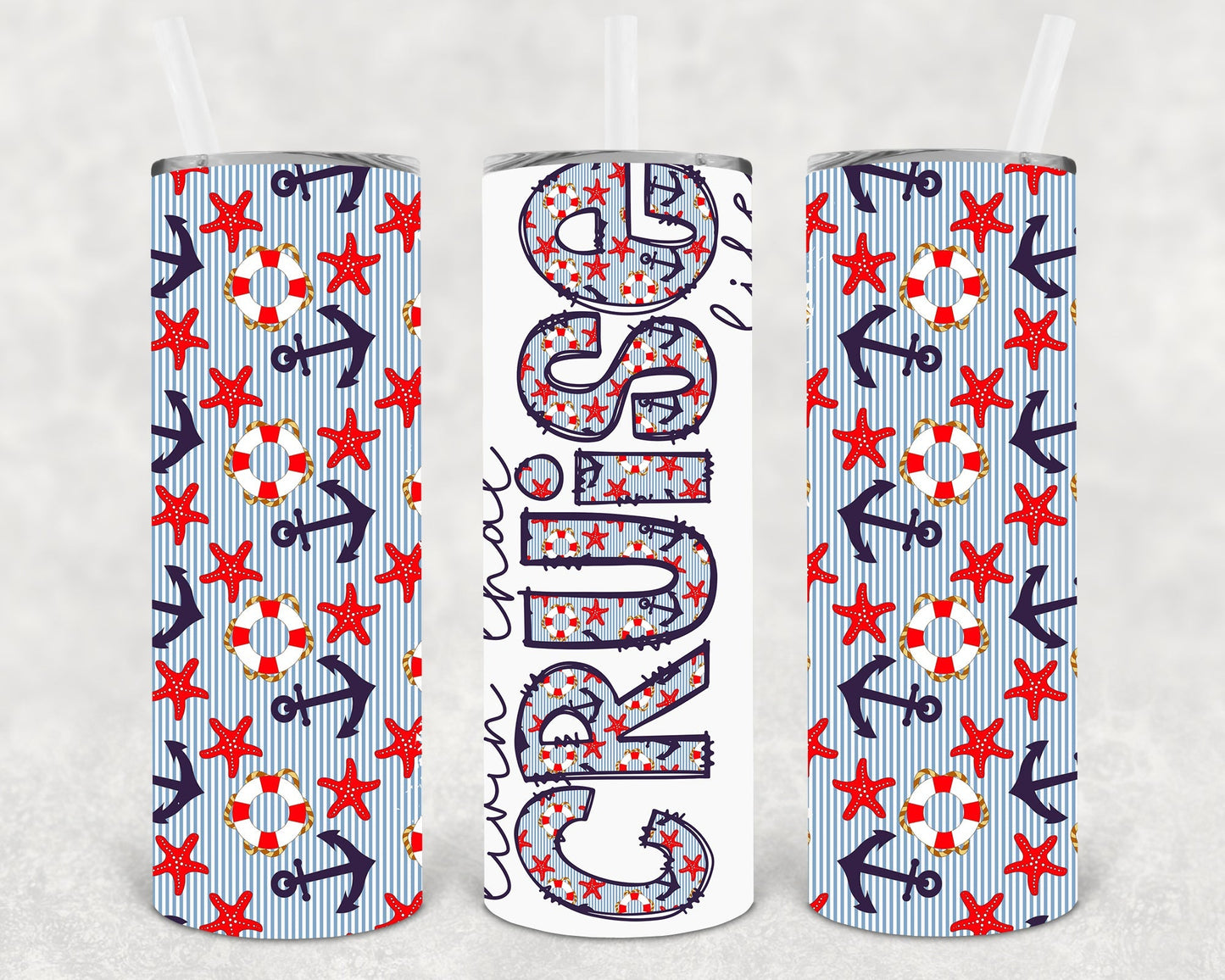 Livin That Cruise Life 20 oz Skinny Tumbler