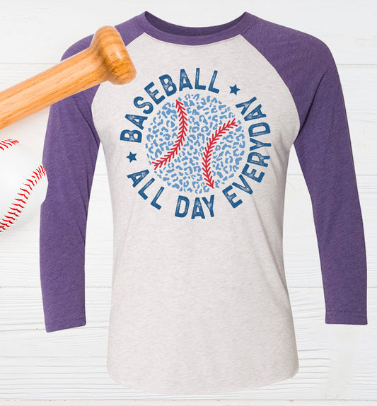 Baseball All Day Every Day Baseball - Raglan Graphic Tee