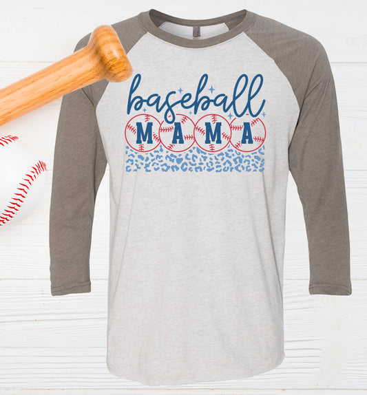 Baseball Mama Baseball - Raglan Graphic Tee