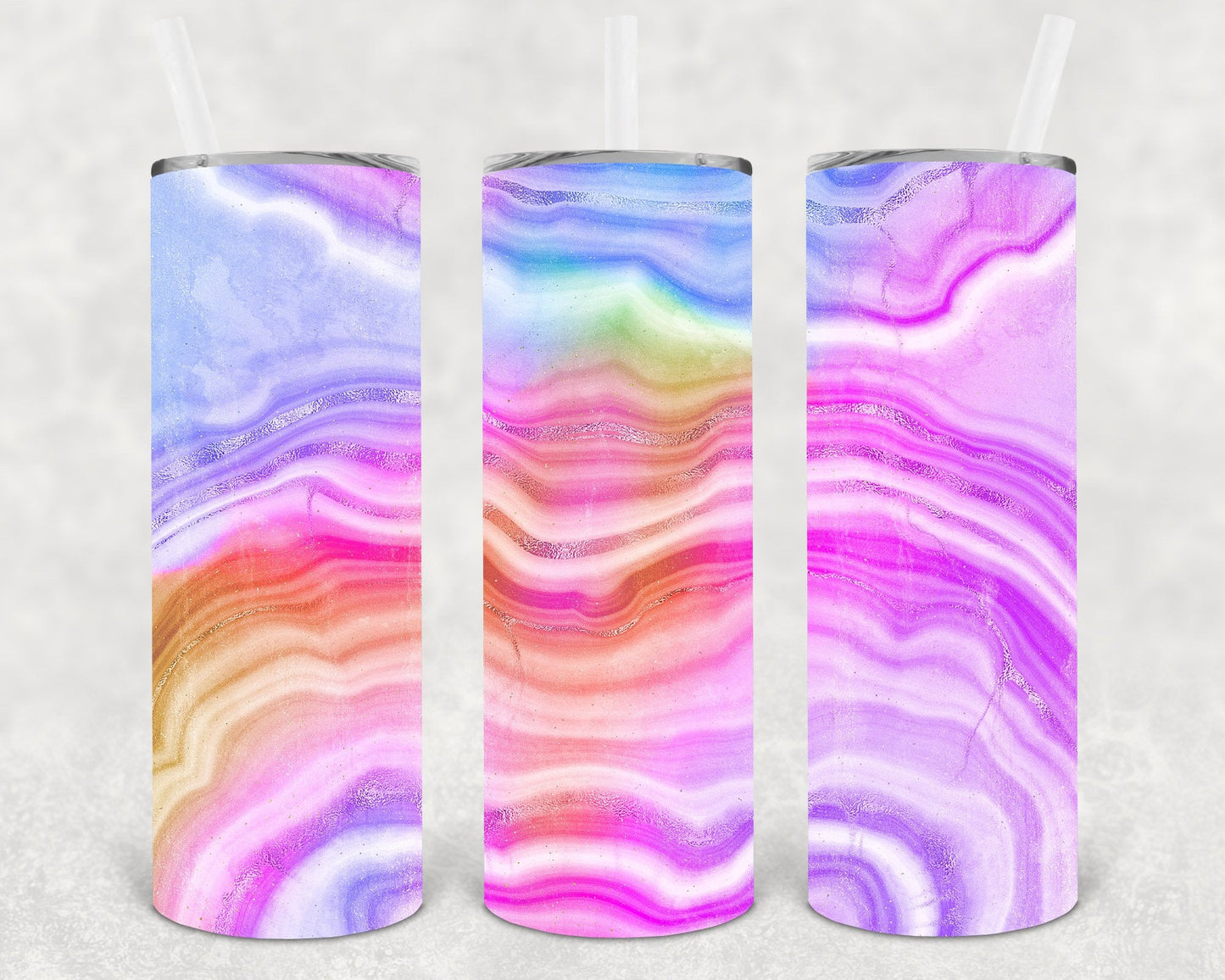 Neon Agate 20 oz Skinny Tumbler