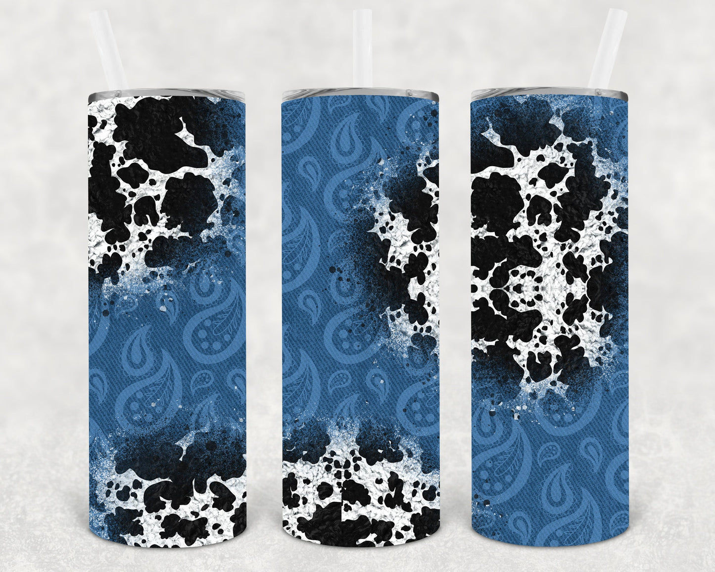 Paisley and Cow 20 oz Skinny Tumbler